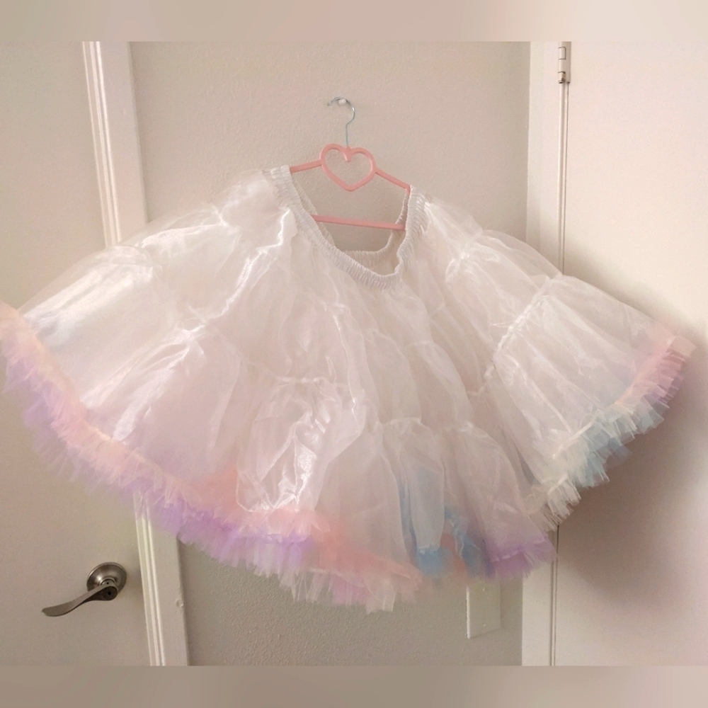 Plus Size Pastel Hem Petticoat Fits Most